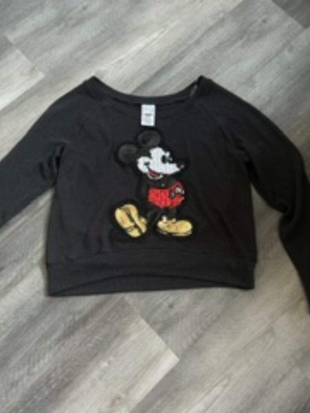 Disney Mickey Mouse Sequin Lightweight Pullover Women's XL